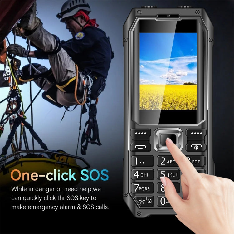 Q6000 Elder Keypad Phone, 2.4 inch, 6800mAh, Dual Flashlights, 21 Keys, SOS, FM, Dual SIM, GSM, Plug:US Plug(Black) - Others by buy2fix | Online Shopping UK | buy2fix