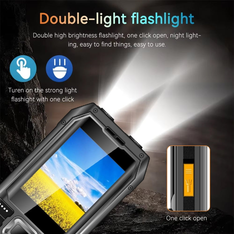 Q6000 Elder Keypad Phone, 2.4 inch, 6800mAh, Dual Flashlights, 21 Keys, SOS, FM, Dual SIM, GSM, Plug:US Plug(Black) - Others by buy2fix | Online Shopping UK | buy2fix