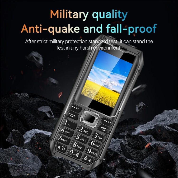 Q6000 Elder Keypad Phone, 2.4 inch, 6800mAh, Dual Flashlights, 21 Keys, SOS, FM, Dual SIM, GSM, Plug:US Plug(Black) - Others by buy2fix | Online Shopping UK | buy2fix