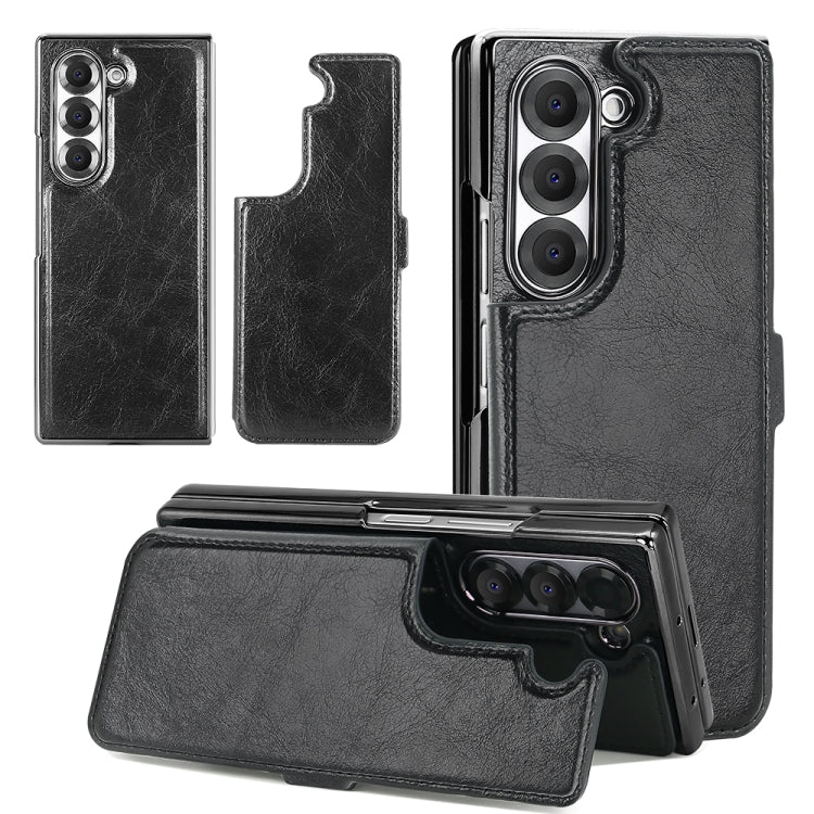 For Samsung Galaxy Z Fold6 VIETAO Integrated RFID MagSafe Detachable PU Phone Case(Black) - Galaxy Z Fold6 5G Cases by VIETAO | Online Shopping UK | buy2fix
