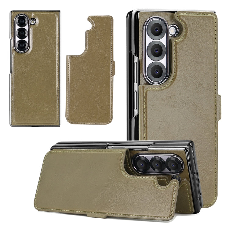 For Samsung Galaxy Z Fold6 VIETAO Integrated RFID MagSafe Detachable PU Phone Case(Green) - Galaxy Z Fold6 5G Cases by VIETAO | Online Shopping UK | buy2fix