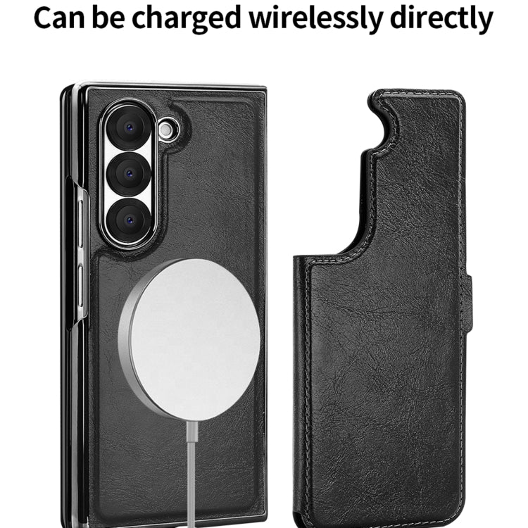For Samsung Galaxy Z Fold6 VIETAO Integrated RFID MagSafe Detachable PU Phone Case(Green) - Galaxy Z Fold6 5G Cases by VIETAO | Online Shopping UK | buy2fix