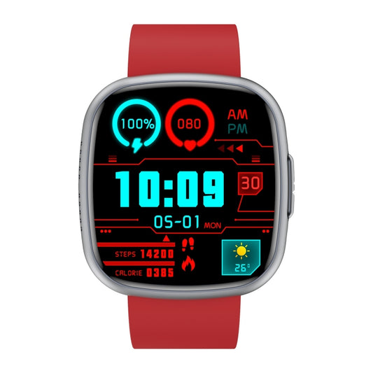 ET593 1.75 inch IPS Square Screen Smart Watch, ECG Electrocardiogram / Blood Sugar Monitoring(Red) by buy2fix