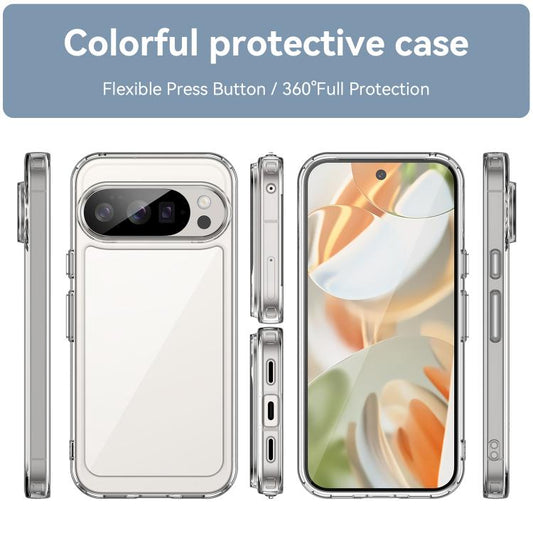 For Google Pixel 10 Pro Colorful Series Acrylic Hybrid TPU Phone Case(Transparent) - Google Cases by buy2fix | Online Shopping UK | buy2fix