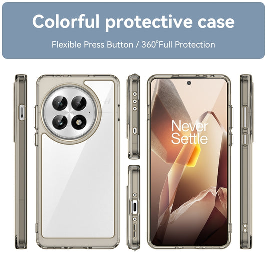 For OnePlus 13 Colorful Series Acrylic Hybrid TPU Phone Case(Transparent Grey) by buy2fix