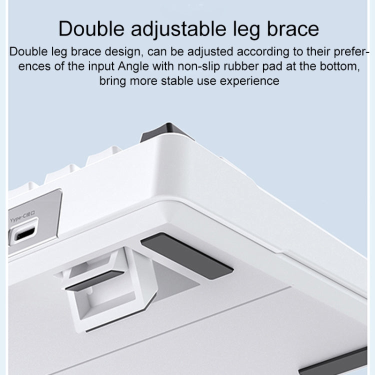 AULA F99 Pro 99 Keys Wired/2.4G/Bluetooth Three Model Customized RGB Mechanical Keyboard(Gradient Grey Side Carving) by AULA