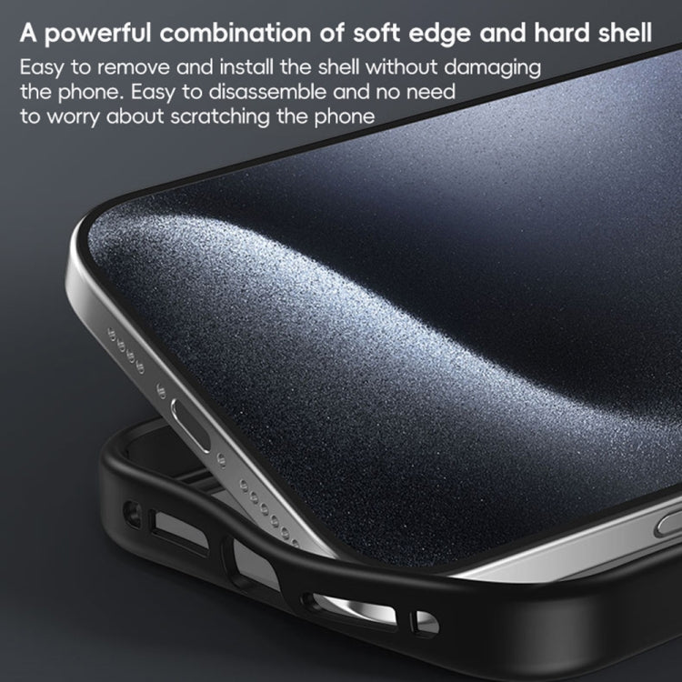 For iPhone 12 Pro High Transparency 360 Degree Rotating Holder MagSafe Phone Case(Dark Blue) - iPhone 12 / 12 Pro Cases by buy2fix | Online Shopping UK | buy2fix