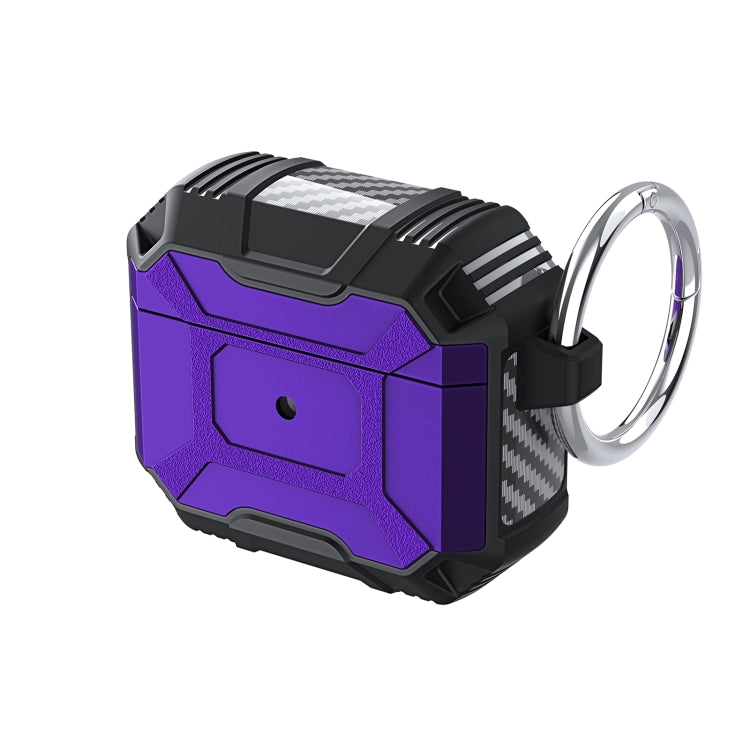 For AirPods 4 Battle Armor Four-corner Shockproof Earphone Protective Case(Purple) - For AirPods 4 by buy2fix | Online Shopping UK | buy2fix