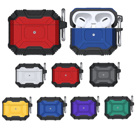 For AirPods 4 Battle Armor Four-corner Shockproof Earphone Protective Case(Yellow) by buy2fix