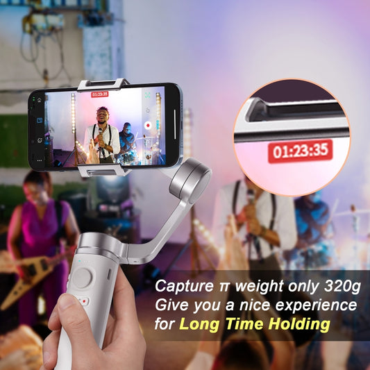 FUNSNAP Capture π Aluminum Alloy Arm 3-Axis Handheld Phone Gimbal, Combo Version(Grey) by FUNSNAP
