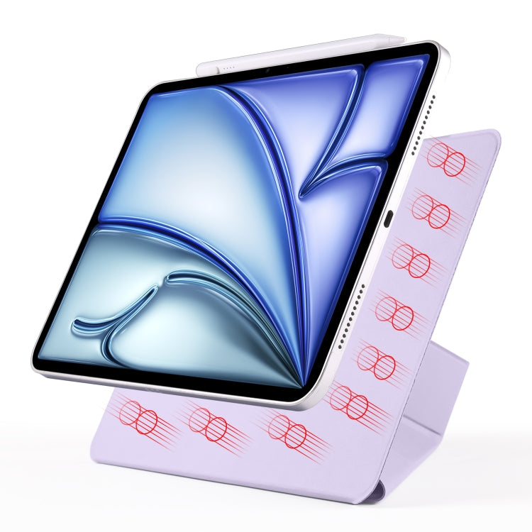 For iPad Air 13 2024 / 2025 Fixed Buckle Magnetic Deformation Leather Tablet Case(Purple) - iPad Air 13 2025 / 2024 Cases by buy2fix | Online Shopping UK | buy2fix