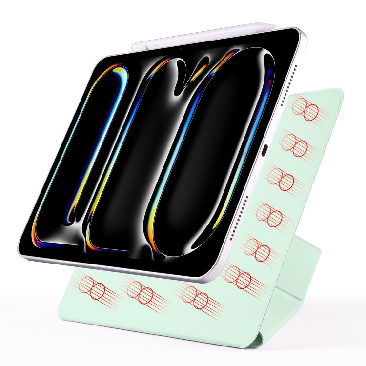 For iPad Pro 11 2022 / 2021 / 2020 Fixed Buckle Magnetic Deformation Leather Tablet Case(Baby Green) - iPad Pro 11 (2022/2021) Cases by buy2fix | Online Shopping UK | buy2fix