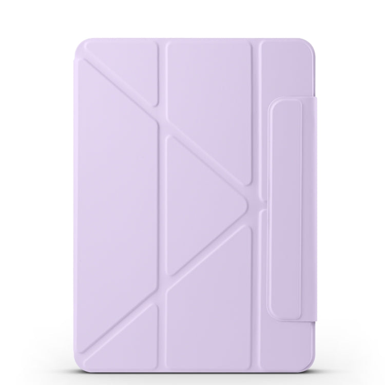For iPad Pro 11 2022 / 2021 / 2020 Fixed Buckle Magnetic Deformation Leather Tablet Case(Purple) - iPad Pro 11 (2022/2021) Cases by buy2fix | Online Shopping UK | buy2fix