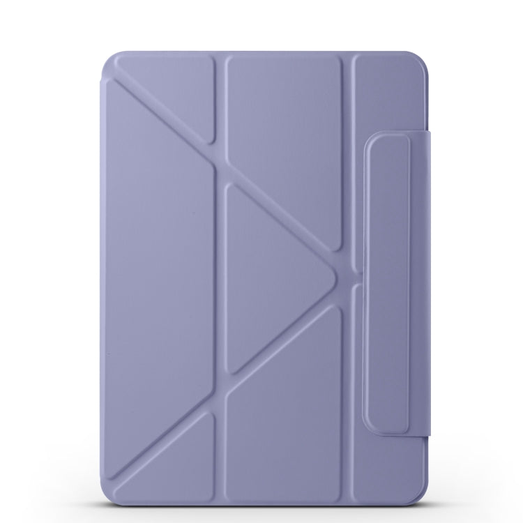 For iPad Pro 11 2022 / 2021 / 2020 Fixed Buckle Magnetic Deformation Leather Tablet Case(Lavender Purple) - iPad Pro 11 (2022/2021) Cases by buy2fix | Online Shopping UK | buy2fix