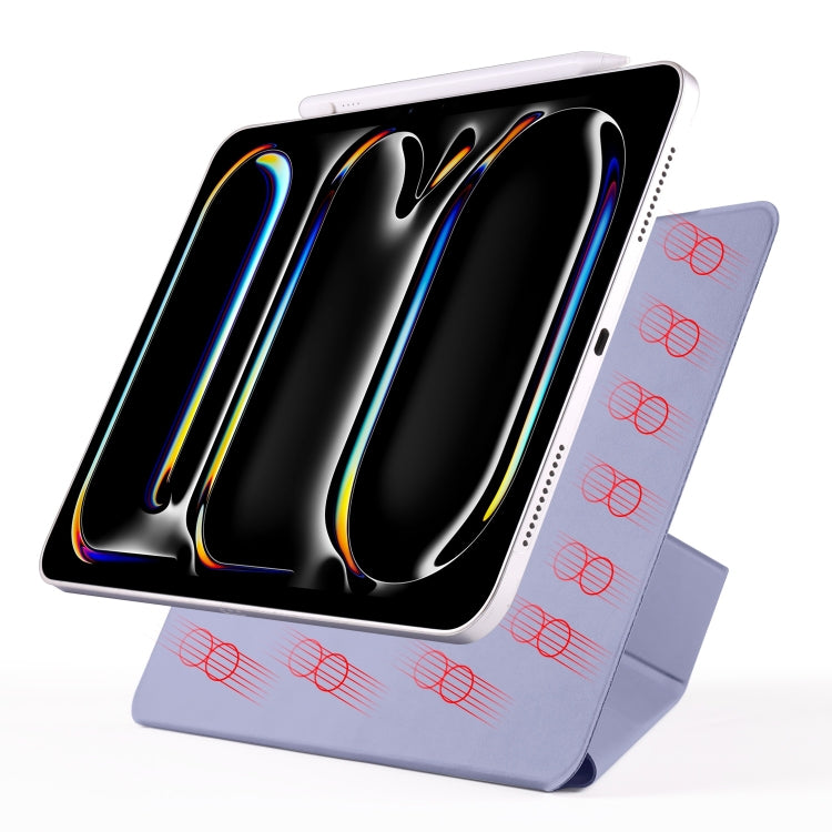 For iPad Pro 11 2022 / 2021 / 2020 Fixed Buckle Magnetic Deformation Leather Tablet Case(Lavender Purple) - iPad Pro 11 (2022/2021) Cases by buy2fix | Online Shopping UK | buy2fix