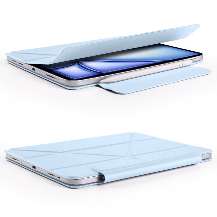 For iPad mini 6 / mini 2024 Fixed Buckle Magnetic Deformation Leather Tablet Case(Ice Blue) - iPad mini 2024 Cases by buy2fix | Online Shopping UK | buy2fix