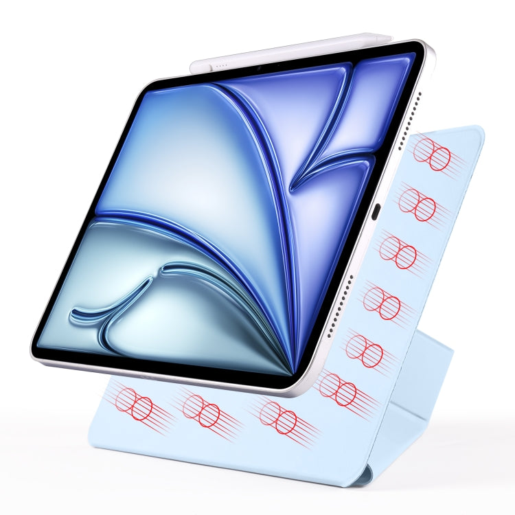 For iPad mini 6 / mini 2024 Fixed Buckle Magnetic Deformation Leather Tablet Case(Ice Blue) - iPad mini 2024 Cases by buy2fix | Online Shopping UK | buy2fix
