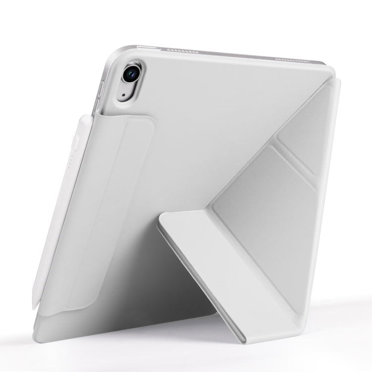 For iPad mini 6 / mini 2024 Fixed Buckle Magnetic Deformation Leather Tablet Case(Grey) - iPad mini 2024 Cases by buy2fix | Online Shopping UK | buy2fix
