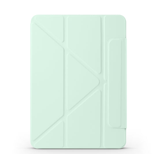 For iPad mini 6 / mini 2024 Fixed Buckle Magnetic Deformation Leather Tablet Case(Baby Green) - iPad mini 2024 Cases by buy2fix | Online Shopping UK | buy2fix