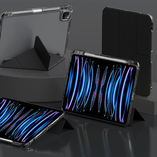 For iPad Air 13 2024 / 2025 mutural Y-Shape Deformation Leather Tablet Case(Black) - iPad Air 13 2025 / 2024 Cases by Mutural | Online Shopping UK | buy2fix
