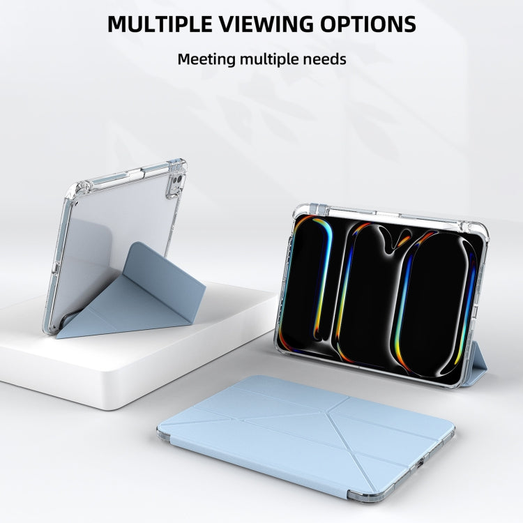 For iPad Pro 11 2024 mutural Y-Shape Deformation Leather Tablet Case(Navy Blue) - iPad Pro 11 2024 Cases by Mutural | Online Shopping UK | buy2fix