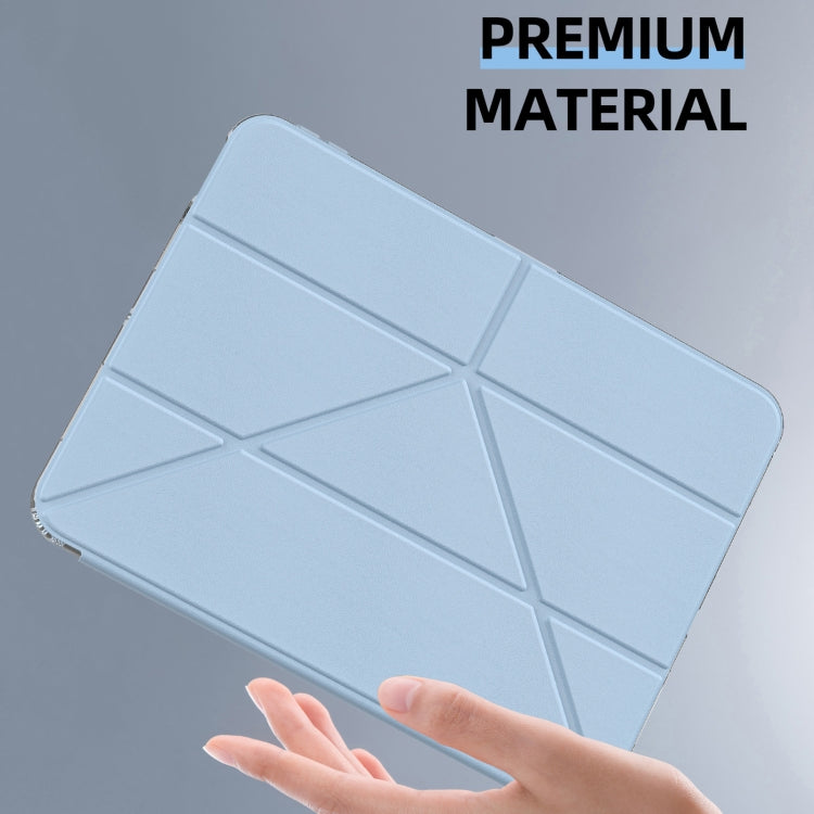 For iPad Pro 11 2024 mutural Y-Shape Deformation Leather Tablet Case(Grey) - iPad Pro 11 2024 Cases by Mutural | Online Shopping UK | buy2fix