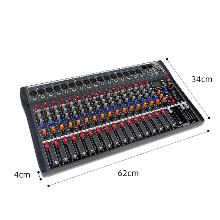 XTUGA CT160X 16-Channels Audio Mixer DJ Mixing Console with 48V Power Supply(EU Plug) by XTUGA