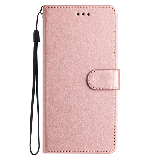For OnePlus 13 Silk Texture Horizontal Flip Leather Phone Case(Rose Gold) by buy2fix