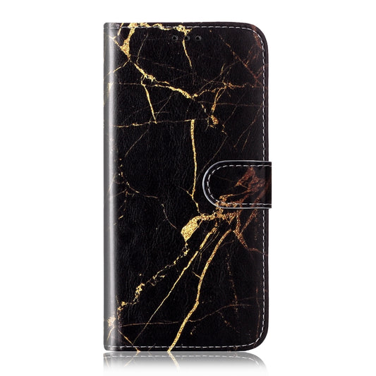 For OnePlus 13 Colored Drawing Marble Pattern Leather Phone Case(Black Gold Marble) by buy2fix