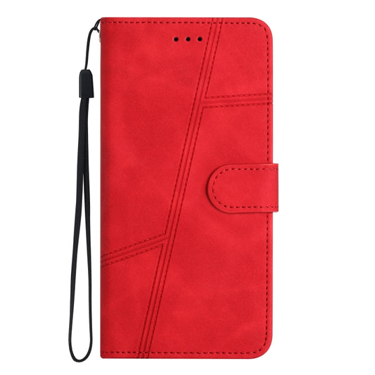 For OnePlus 13 Skin-feel Stitching Leather Phone Case(Red) by buy2fix