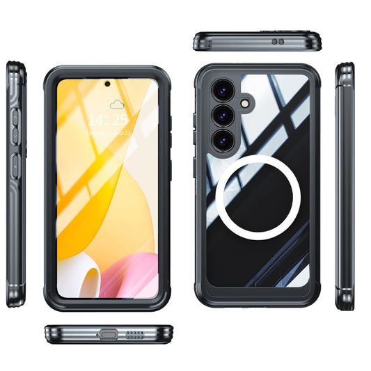 For Samsung Galaxy S25 5G RedPepper Tempered Glass MagSafe Phone Case(Black) by RedPepper