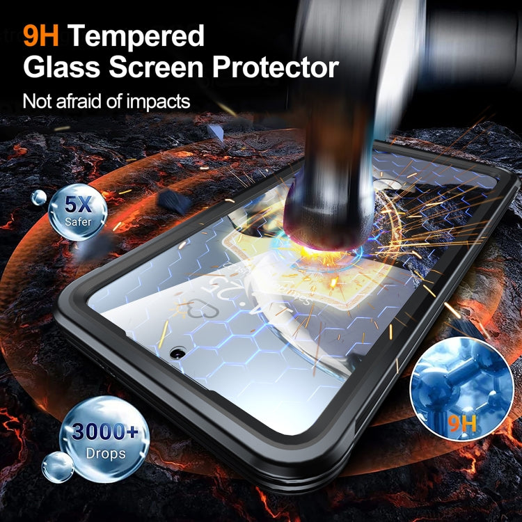 For Samsung Galaxy S25 5G RedPepper Tempered Glass MagSafe Phone Case(Black) - Galaxy S25 5G Cases by RedPepper | Online Shopping UK | buy2fix