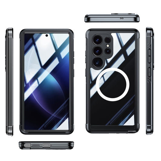 For Samsung Galaxy S25 Ultra 5G RedPepper Tempered Glass MagSafe Phone Case(Black) by RedPepper