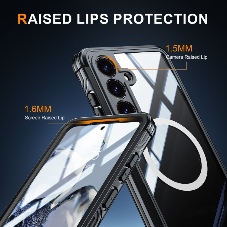 For Samsung Galaxy S25 Ultra 5G RedPepper Tempered Glass MagSafe Phone Case(Black) - Galaxy S25 Ultra 5G Cases by RedPepper | Online Shopping UK | buy2fix