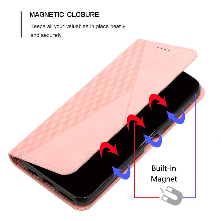 For Google Pixel 10 Pro XL Diamond Splicing Skin Feel Magnetic Leather Phone Case(Rose Gold) - Google Cases by buy2fix | Online Shopping UK | buy2fix