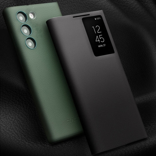 For Samsung Galaxy S23+ 5G QIALINO Magnetic Genuine Leather Phone Case(Green) - Galaxy S23+ 5G Cases by QIALINO | Online Shopping UK | buy2fix