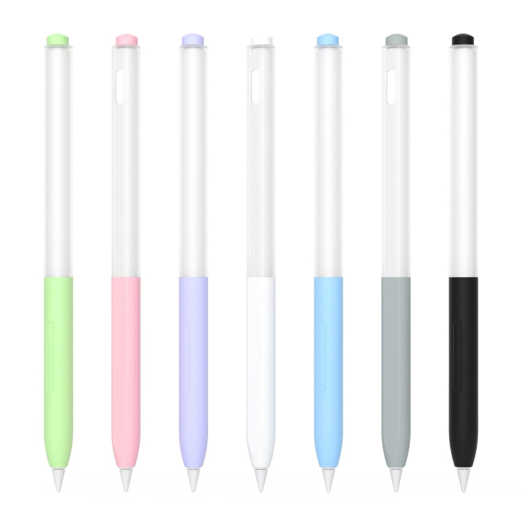 For vivo Pencil 2S / iQOO Pencil2s 2pcs/Set Transparent Jelly Series Stylus Pen Silicone Protective Cover(White) - Pencil Accessories by buy2fix | Online Shopping UK | buy2fix