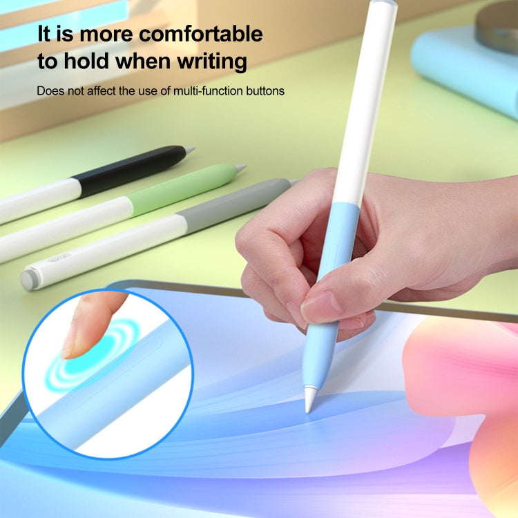 For vivo Pencil 2S / iQOO Pencil2s 2pcs/Set Transparent Jelly Series Stylus Pen Silicone Protective Cover(White) - Pencil Accessories by buy2fix | Online Shopping UK | buy2fix