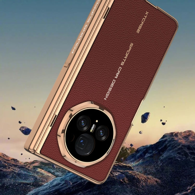 For Honor Magic V3 GKK Integrated Magnetic Fold Hinge Leather Shockproof Phone Case(Black) by GKK