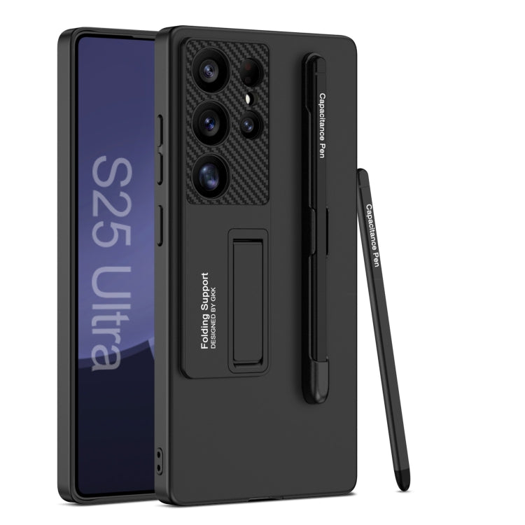 For Samsung Galaxy S25 Ultra 5G GKK Ultra-thin Holder Phone Case with Pen Slots & Stylus Pen(Black) - Galaxy S25 Ultra 5G Cases by GKK | Online Shopping UK | buy2fix