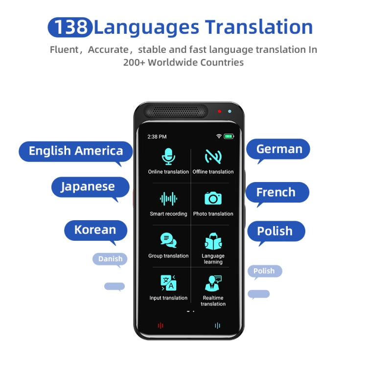 VORMOR Z6 5.0 inch HD Touch Screen Smart AI Translator 139 Languages ??with Offline Translation / Photo Translation - by buy2fix | Online Shopping UK | buy2fix