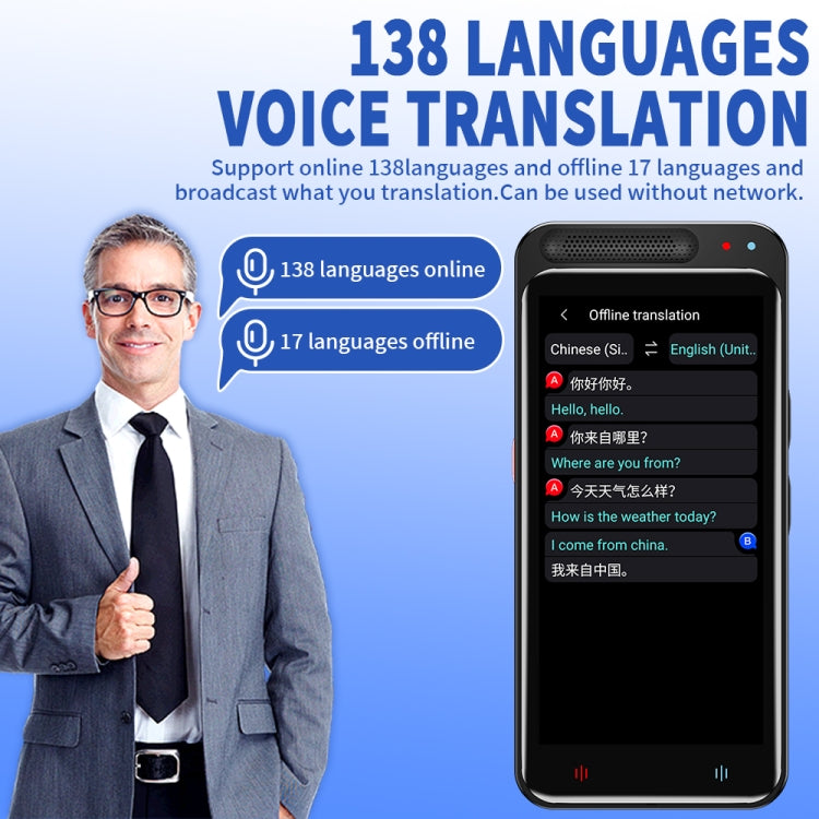 VORMOR Z6 5.0 inch HD Touch Screen Smart AI Translator 139 Languages ??with Offline Translation / Photo Translation - by buy2fix | Online Shopping UK | buy2fix