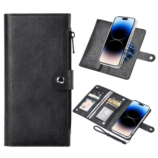 For iPhone 14 Pro ViLi GVS-C Series MagSafe Magnetic RFID Leather Flip Phone Case(Black) - iPhone 14 Pro Cases by ViLi | Online Shopping UK | buy2fix