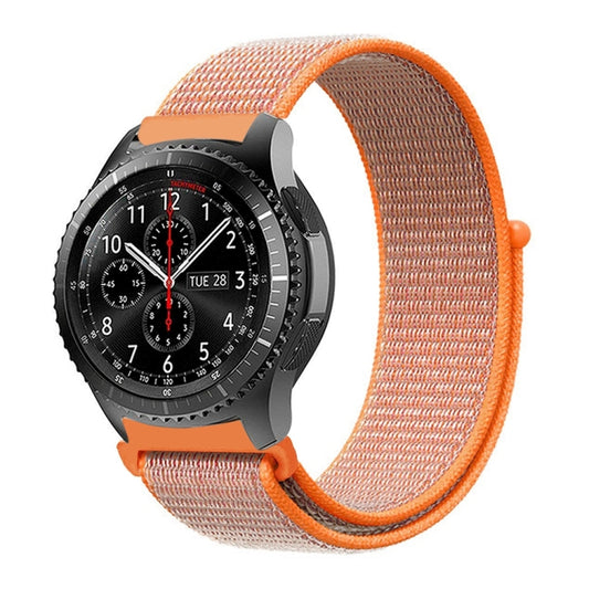 For Samsung Galaxy Watch 46mm Nylon Braided Watch Band(Orange Red) by buy2fix