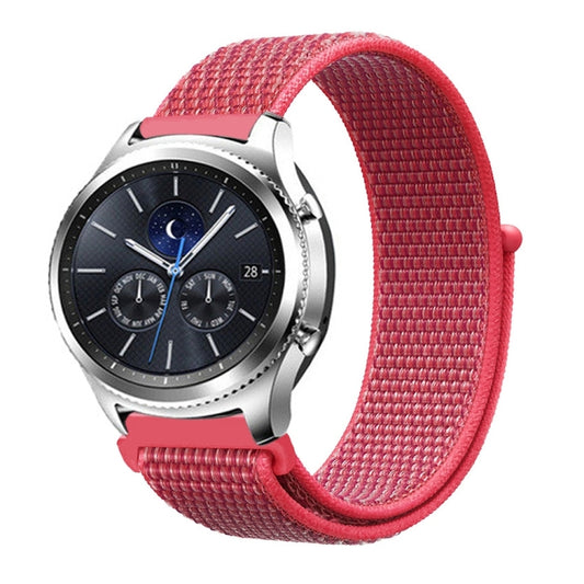 For Samsung Galaxy Watch 42mm Nylon Braided Watch Band(Hibiscus Pink) by buy2fix