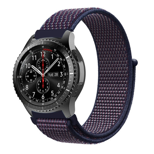 For Samsung Galaxy Watch 42mm Nylon Braided Watch Band(Indigo) by buy2fix