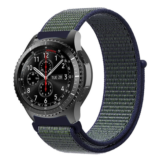 For Samsung Galaxy Watch 42mm Nylon Braided Watch Band(Deep Fog Gray) by buy2fix