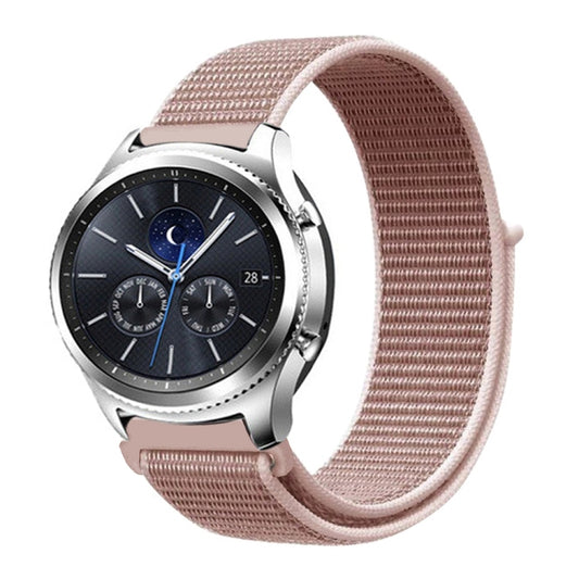 For Samsung Galaxy Watch 42mm Nylon Braided Watch Band(Rose Pink) by buy2fix