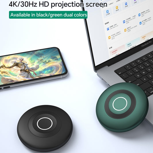 G127 4K 30Hz HD Wireless Display Dongle Adapter Same Screen Device(Black) by buy2fix