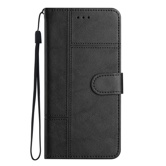For Samsung Galaxy S25 5G Cowhide Texture Stitching Leather Phone Case(Black) by buy2fix